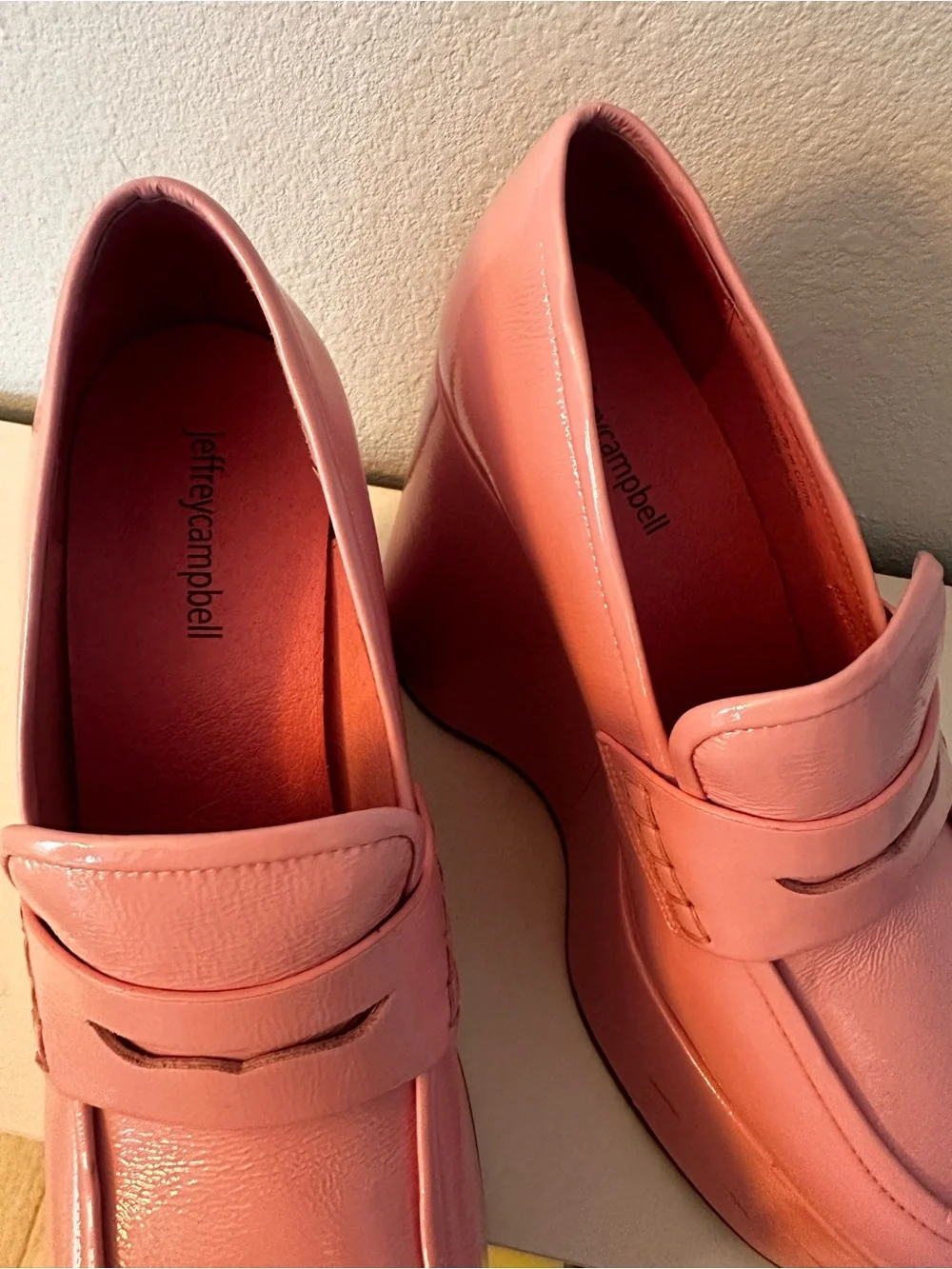 Jeffrey Campbell Bubblegum Pink Platform Loafers